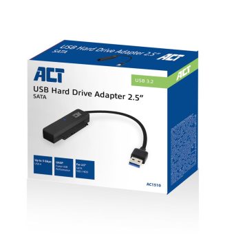 Act USB 3.2 to Sata III Adapter for 2.5" HDD/SSD 0.15m Black AC1510