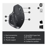 Logitech MX Master Series 2S Wireless Bluetooth Mouse Graphite 910-007224 - Image 4
