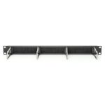 Digitus 19" Rackmount 1U Cable Management Panel with brush 4x steel rings 40x75 mm Black DN-97669 - Image 3