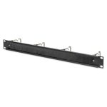 Digitus 19" Rackmount 1U Cable Management Panel with brush 4x steel rings 40x75 mm Black DN-97669 - Image 4