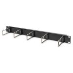 Digitus 19" Rackmount 1U Cable Management Panel with 5x steel rings 40x75 mm Black DN-97667 - Image 3