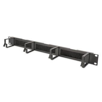 Digitus 19" Rackmount 1U Cable Management Panel with Brush Entries Black DN-97663