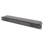 Digitus 19" Cable Patch Panel 1U Class E Cat6 16 ports Black DN-91616S-B
