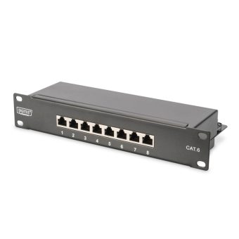 Digitus 10" Cable Patch Panel 1U Class E Cat6 8 ports Black DN-91608S