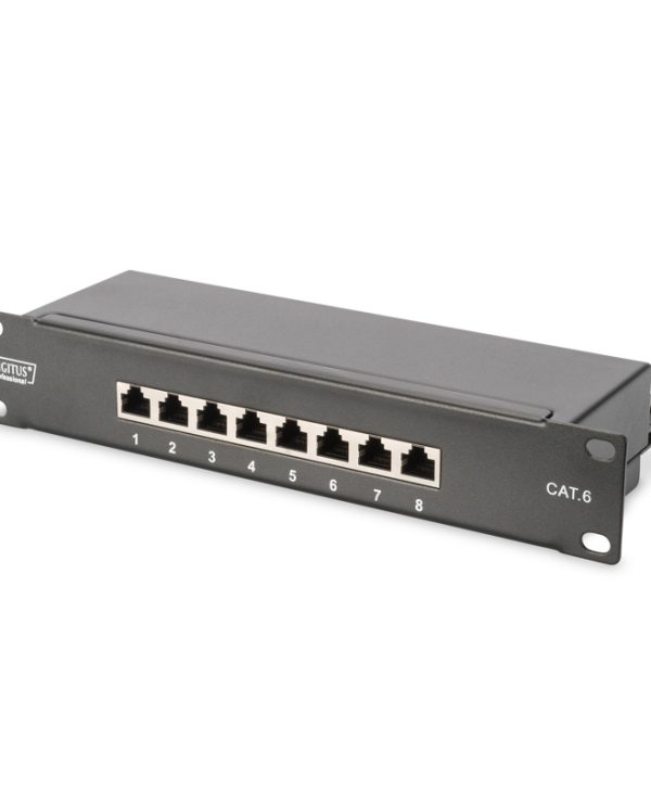 Digitus 10" Cable Patch Panel 1U Class E Cat6 8 ports Black DN-91608S
