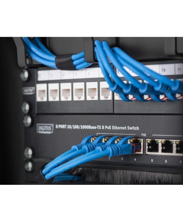 Digitus 10" Rackmount 0.5U Cable Brush Management Panel  Black DN-10-ORG-1-2U-B