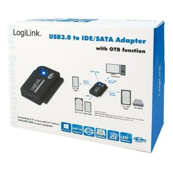 Logilink USB 3.0 to IDE & SATA 2.5"/3.5" Adapter with OTB(One Touch Backup) Black AU0028A