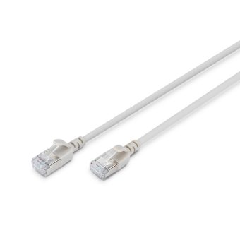 DIGITUS Slim patch cable F/FTP Cat6a 0,30m Grey DK-1632-A-003S