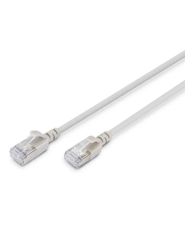 DIGITUS Slim patch cable F/FTP Cat6a 0,30m Grey DK-1632-A-003S