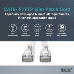 DIGITUS Slim patch cable F/FTP Cat6a 0,30m Grey DK-1632-A-003S - Image 2