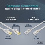 DIGITUS Slim patch cable F/FTP Cat6a 0,30m Grey DK-1632-A-003S - Image 3