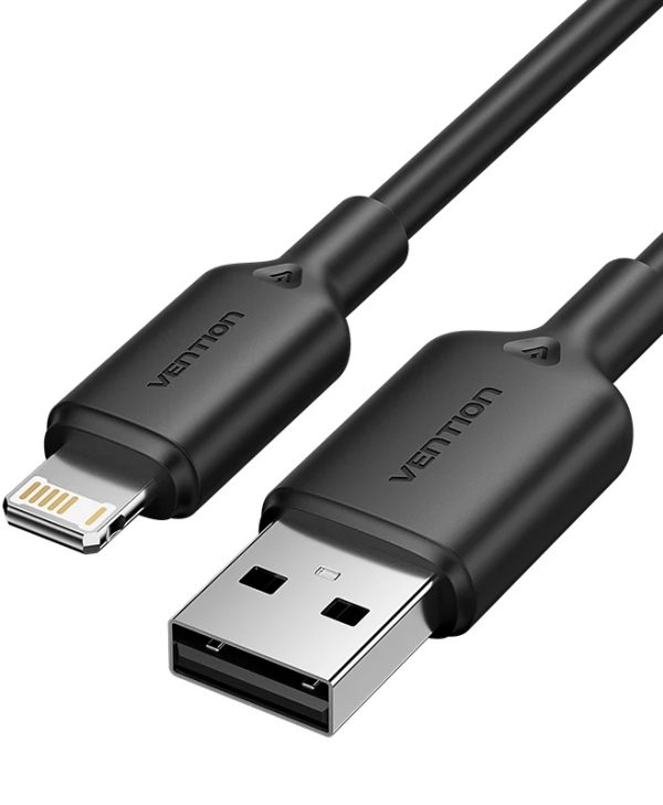 Vention USB-A 2.0 Male to Lightning 2.4A Male 1m Black LAMBF
