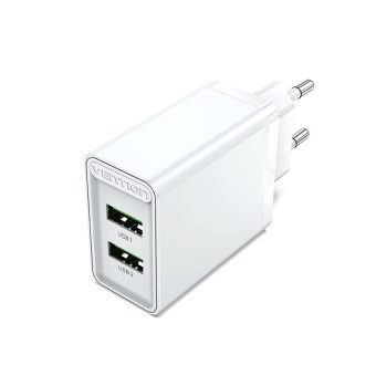 Vention Wal Charger 2XUSB-A PD18W White FBAW0-EU