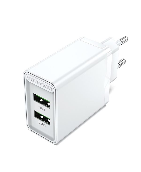 Vention Wal Charger 2XUSB-A PD18W White FBAW0-EU