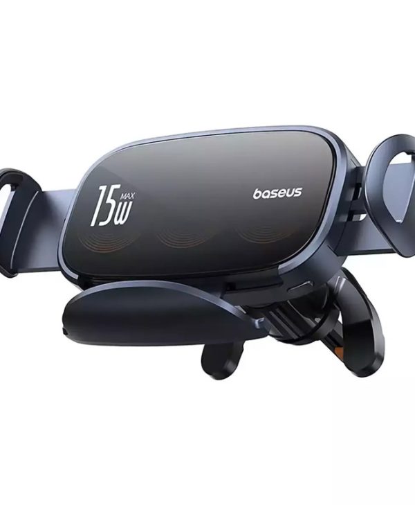 Baseus LightChaser Series Triple Coil Qi Wireless Magsafe Car Charger 15W Black C40355901111-00