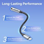 Vention  Braided Lightning Male to 3.5mm Jack Adapter BMBHA - Image 5
