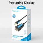 VENTION USB 2.0 A Male to DB-9 RS232 Serial Adapter 1m Black VAS-C02-B100