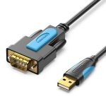 VENTION USB 2.0 A Male to DB-9 RS232 Serial Adapter 1m Black VAS-C02-B100 - Image 2