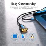 VENTION USB 2.0 A Male to DB-9 RS232 Serial Adapter 1m Black VAS-C02-B100 - Image 4