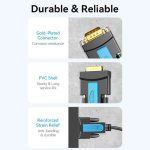 VENTION USB 2.0 A Male to DB-9 RS232 Serial Adapter 1m Black VAS-C02-B100 - Image 5
