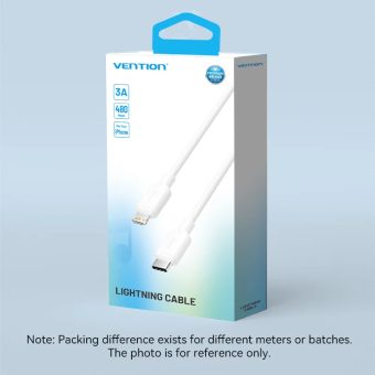 Vention Type-C Male to Lightning Male 3A Cable 1m White  LAKWF