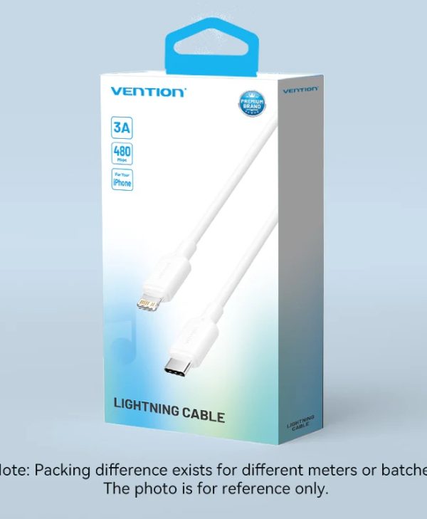 Vention Type-C Male to Lightning Male 3A Cable 1m White  LAKWF