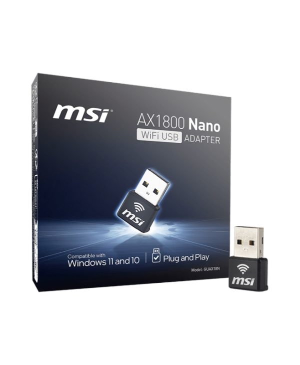 MSI AX 1800 Nano WiFi USB Adapter GUAX18N