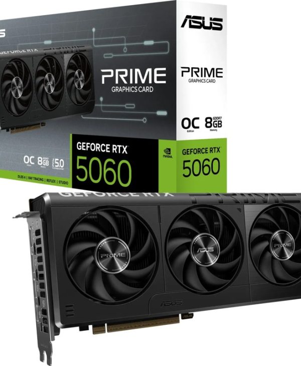 Asus GeForce RTX 5060 Prime OC 8GB GDDR7 Black PRIME-RTX5060-O8G
