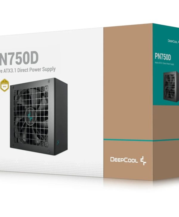DeepCool PN-D Series 750W 12cm Fan Non-Modular 80+ Gold PCIe 5.1 Black R-PN750D-FC0B-EU-V2
