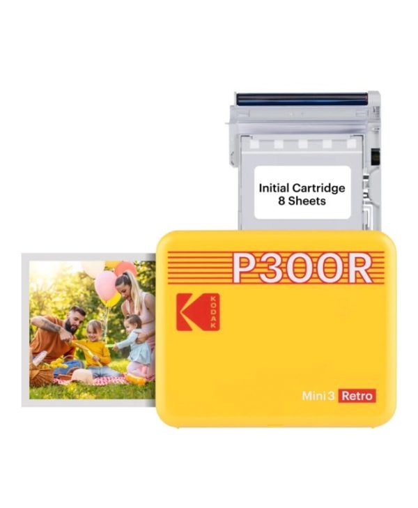 Kodak Mini 3 Retro Portable Bluetooth Photo Printer Yellow P300RY