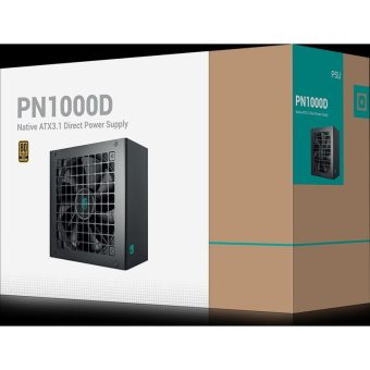 DeepCool PN-D Series 1000W 12cm Fan Non-Modular 80+ Gold PCIe 5.1 Black R-PNA00D-FC0B-JGEU-V2
