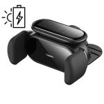 Baseus Steel Cannon Pro Solar Powered Car Mount with Built-in Battery Charger Black SUGP010001 - Image 2