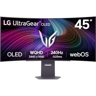 LG UltraGear 44.5" UWQHD OLED 240Hz 0.03ms Curved Gaming Monitor Black 45GX90SA-B