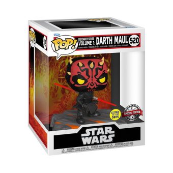Funko Pop! Deluxe: Disney Star Wars, Red Saber Series Volume 1: Darth Maul, Glows in the Dark, Special Edition #520