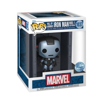 Funko Pop! Deluxe: Marvel Hall of Armor: Iron Man Model 11 War Machine, Mettalic, PX Previews Exclusive #1037