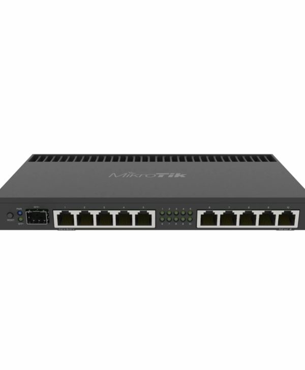 MikroTik 10-Port + 1 SFP+ Gigabit Router Rack Mounted 1U Black RB4011iGS+RM