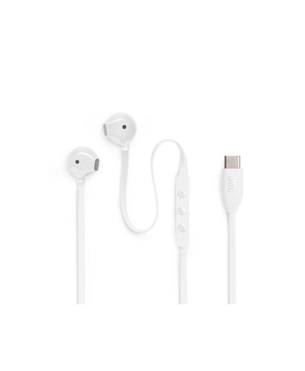 JBL Tune 305C In- Ear Hi-Res Headphones USB-C White JBLT305CWHT