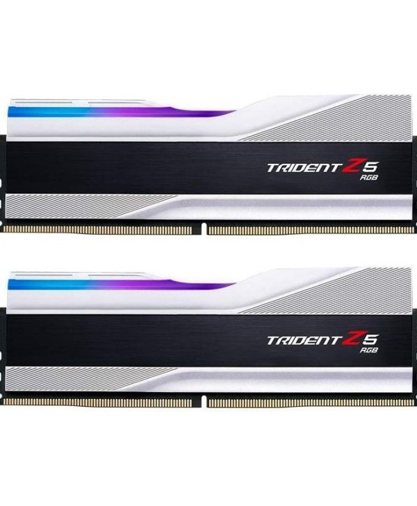 G.Skill Trident Z5 RGB 64GB (2x32GB) DDR5 6000MT/S CL32 Silver F5-6000J3238G32GX2-TZ5RS