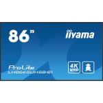 Iiyama LH8665UHSB-B1 86" UHD IPS Monitor Signage Profetional Use Black LH8665UHSB-B1
