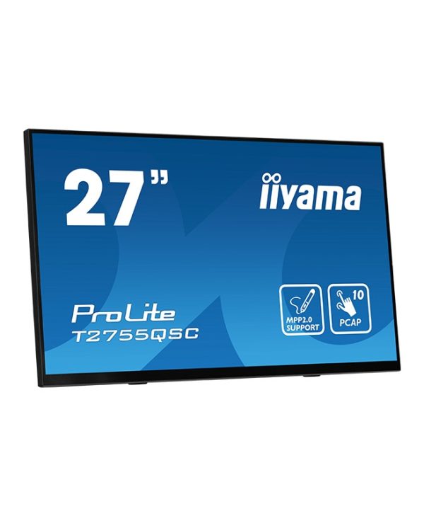 Iiyama ProLite T2755QSC-B1 27" WQHD IPS Touch Monitor Signage with USB Hub Black T2755QSC-B1