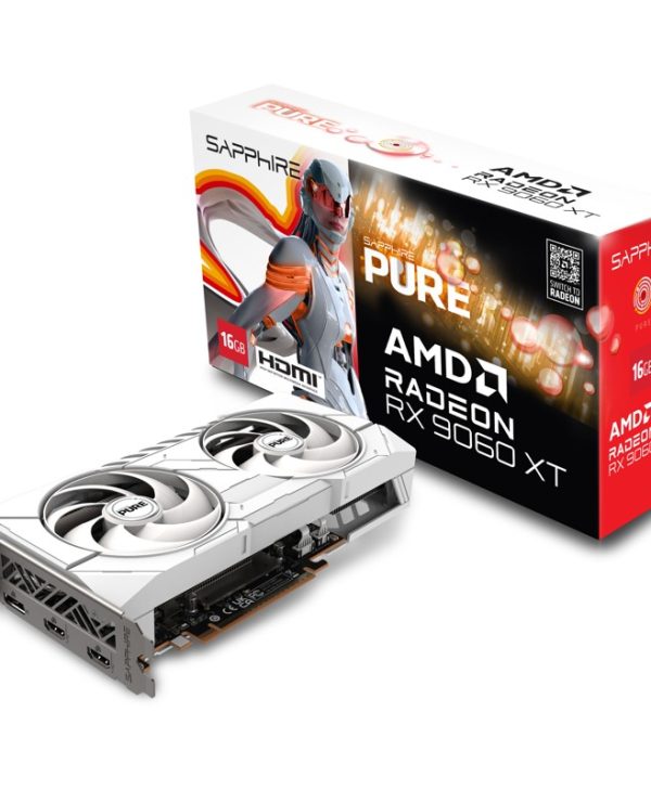 Sapphire Radeon RX 9060 XT Pure Gaming OC 16GB GDDR6 White 11350-02-20G