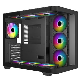 SuperCase HallStatt 30A Series Tempered Glass A-RGB BTF Midi-Case Black HA-30A