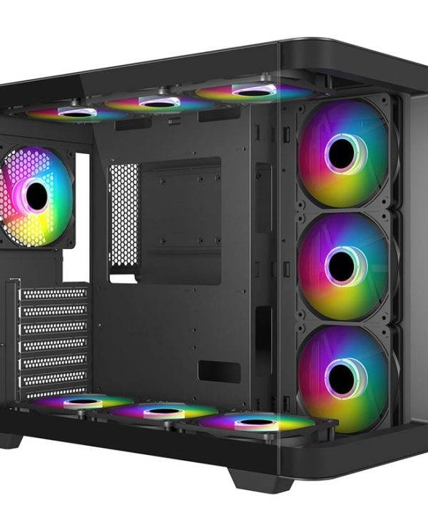 SuperCase HallStatt 30A Series Tempered Glass A-RGB BTF Midi-Case Black HA-30A