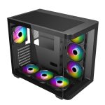 SuperCase HallStatt 30A Series Tempered Glass A-RGB BTF Midi-Case Black HA-30A - Image 2
