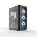 SuperCase Uriel 16A Series Tempered Glass A-RGB Midi-Case Black UR16A-G - Image 2