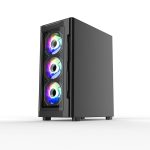 SuperCase Uriel 16A Series Tempered Glass A-RGB Midi-Case Black UR16A-G - Image 3