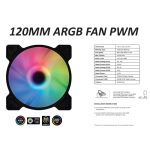 SuperCase Force A-RGB 12cm 4-Pin PWM Fan Black B-691835308630 - Image 3