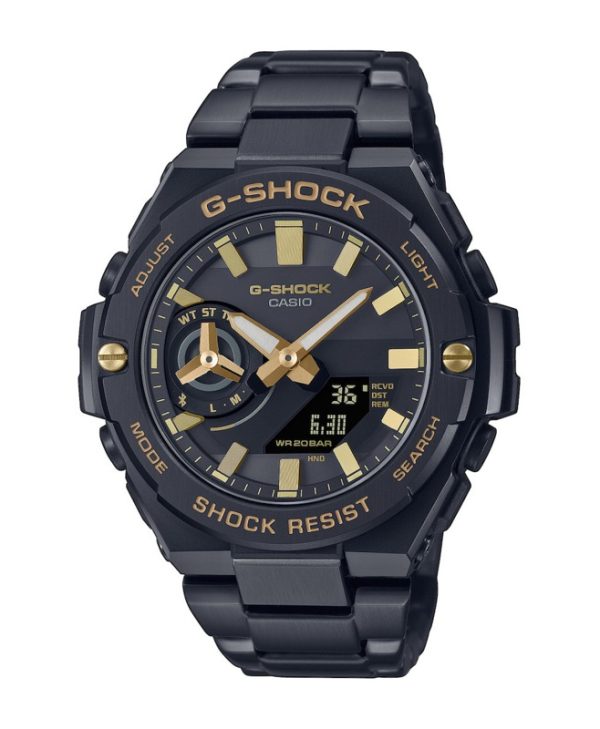 Casio G-Shock Battery Watch Analog & Digital Steel Bracelet Black GST-B500BD-1A9ER