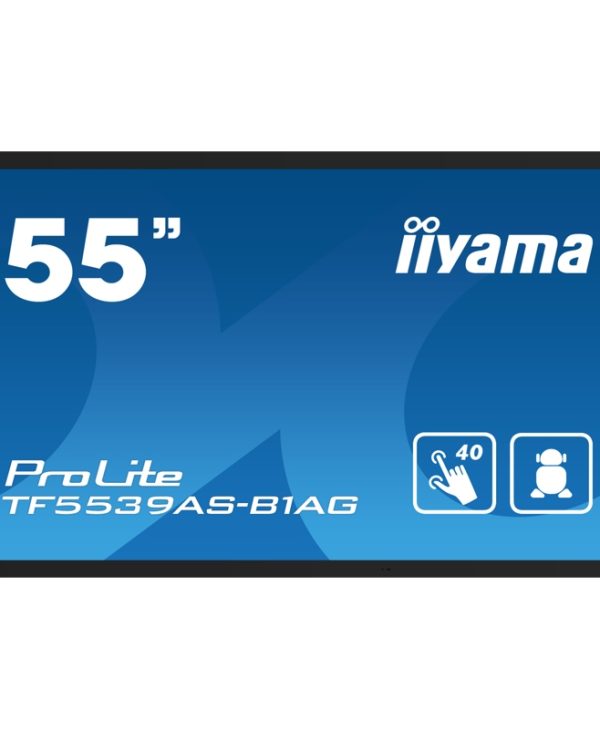 IIYAMA Prolite 55" UHD IPS Touch Monitor Signage Black TF5539AS-B1AG