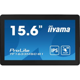 IIYAMA Prolite 15.6" Full HD IPS Touch Monitor Black TF1633MSC-B1